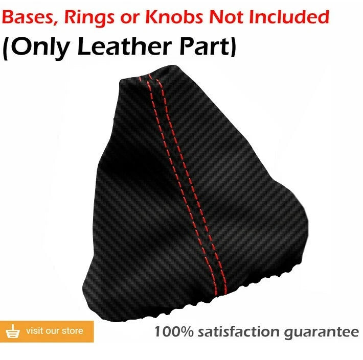 Manual & Brake Boot Cover for VW Jetta MK3 (1991–1998) Carbon Fiber Red Stitch