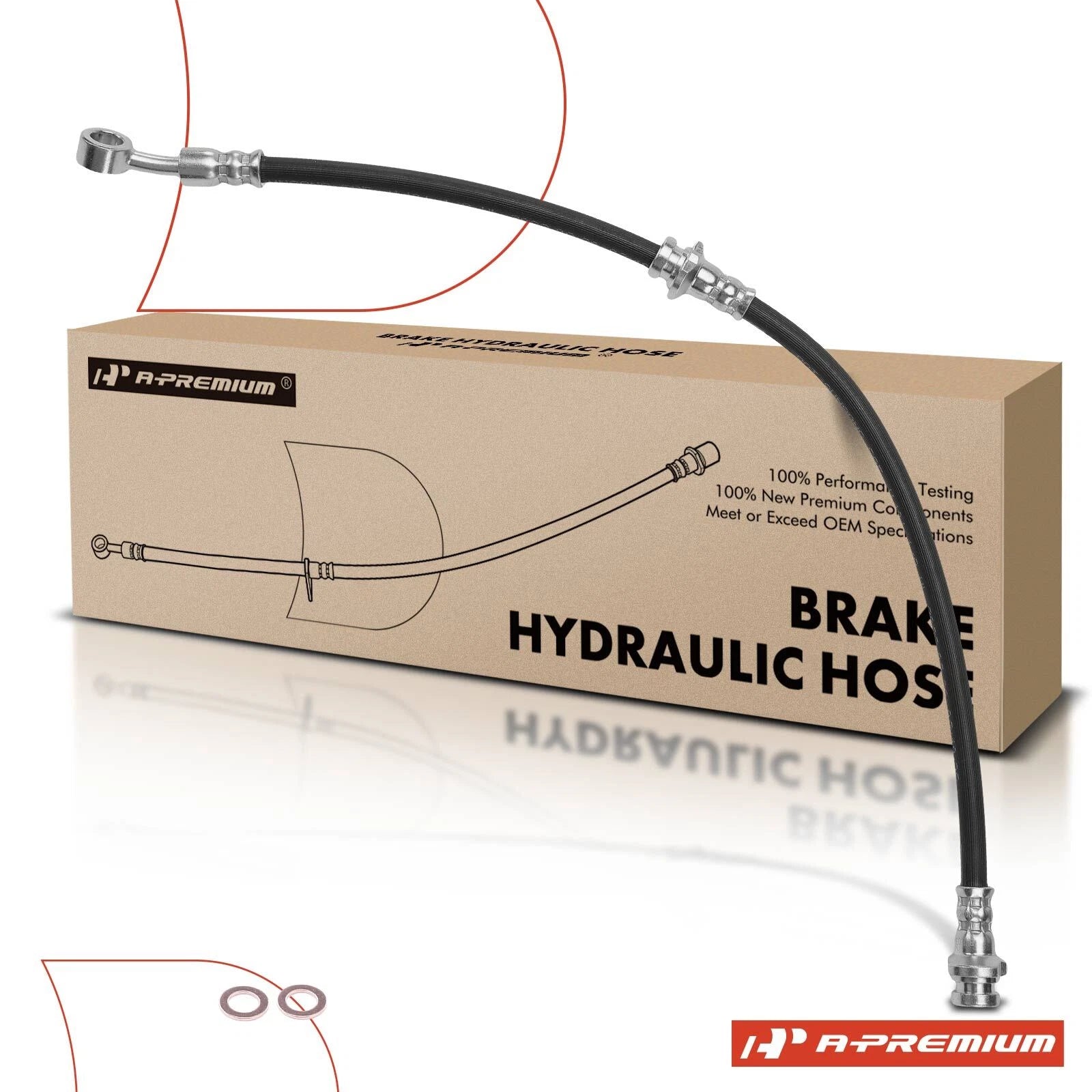 Front Right Brake Hydraulic Hose for Nissan Sentra 1995–1999 200SX 1995–1998