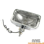 Chrome Square Headlight Assembly for Harley Chopper Cafe Racer Custom