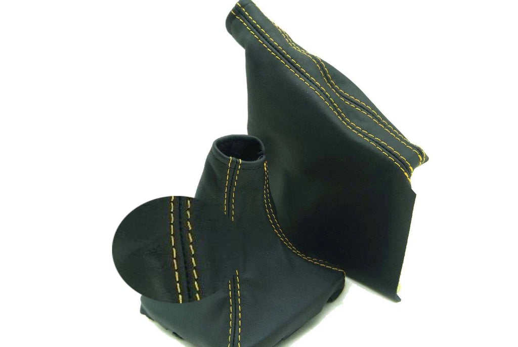 Manual & E Brake Boot Set for Subaru Impreza (2008–2016) Yellow Stitch