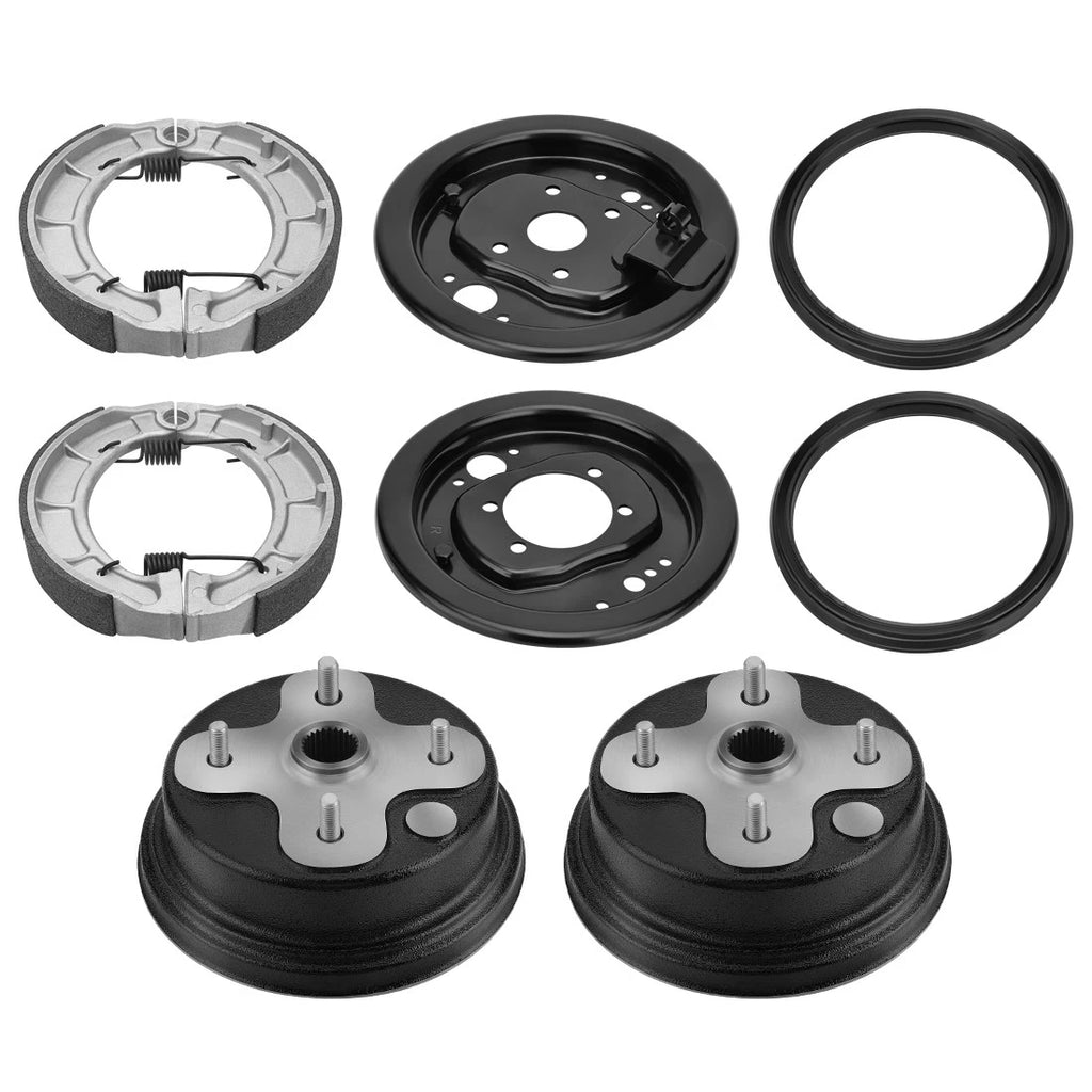 2X Front Brake Drum Hub Plate Shoes for Yamaha YFB250FW YFB250 (1996–2000)