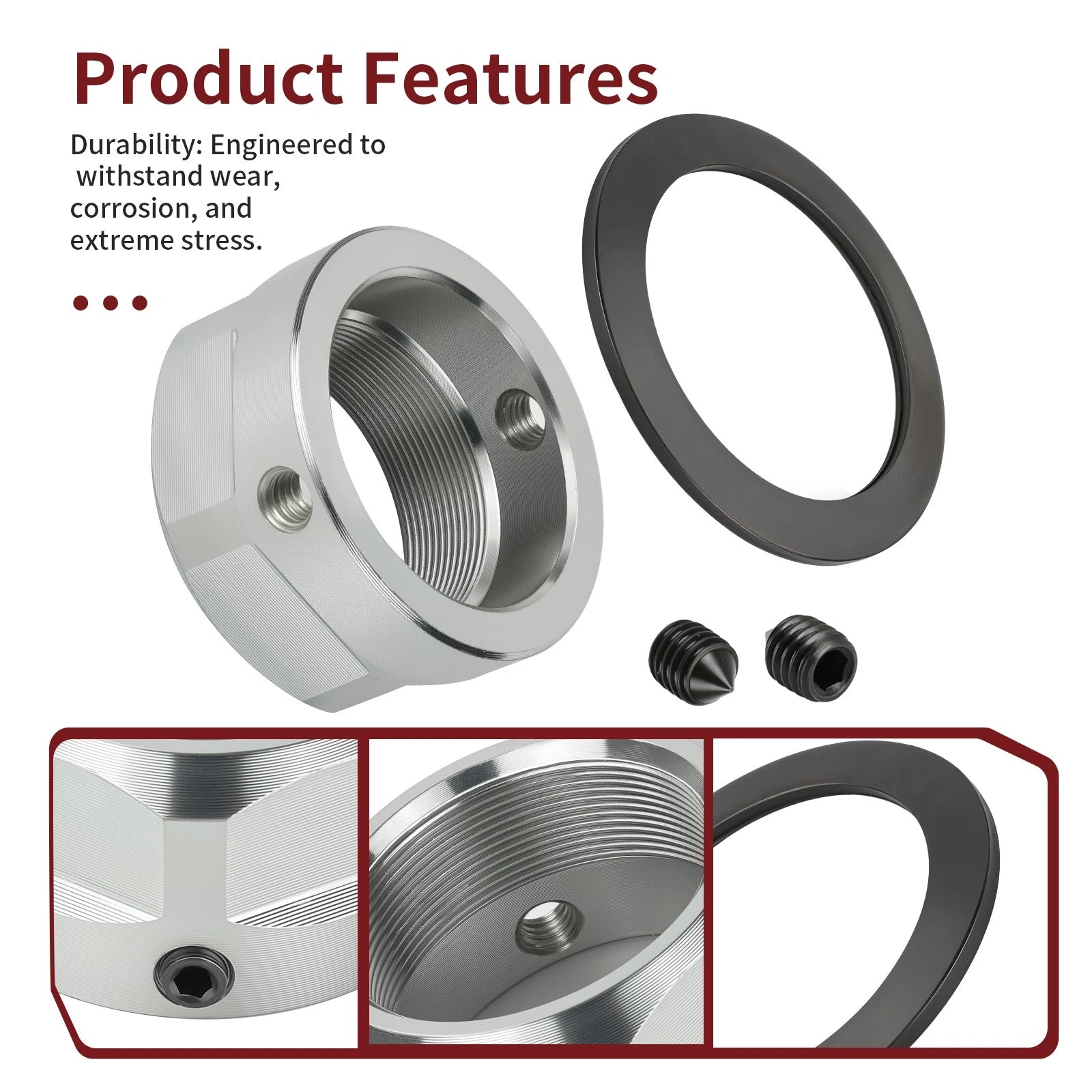 Rear Axle Lock Nut & Washer Set for Yamaha YFZ450 (2004–2013) Raptor 700 (2006–2022)
