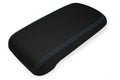 Console Lid Cover for Chevrolet Colorado (2015–2022) Carbon Fiber Blue Stitch