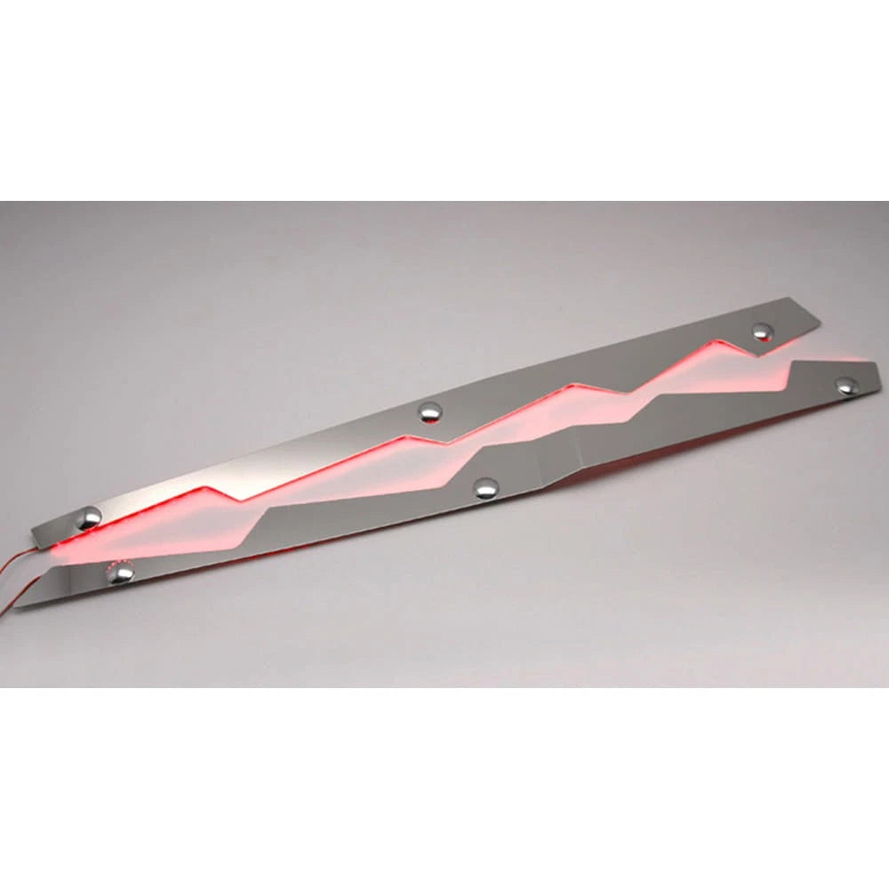 Polished Stainless Steel Fender Caps w/Red LED for 14-19 Chevy Corvette Stingray