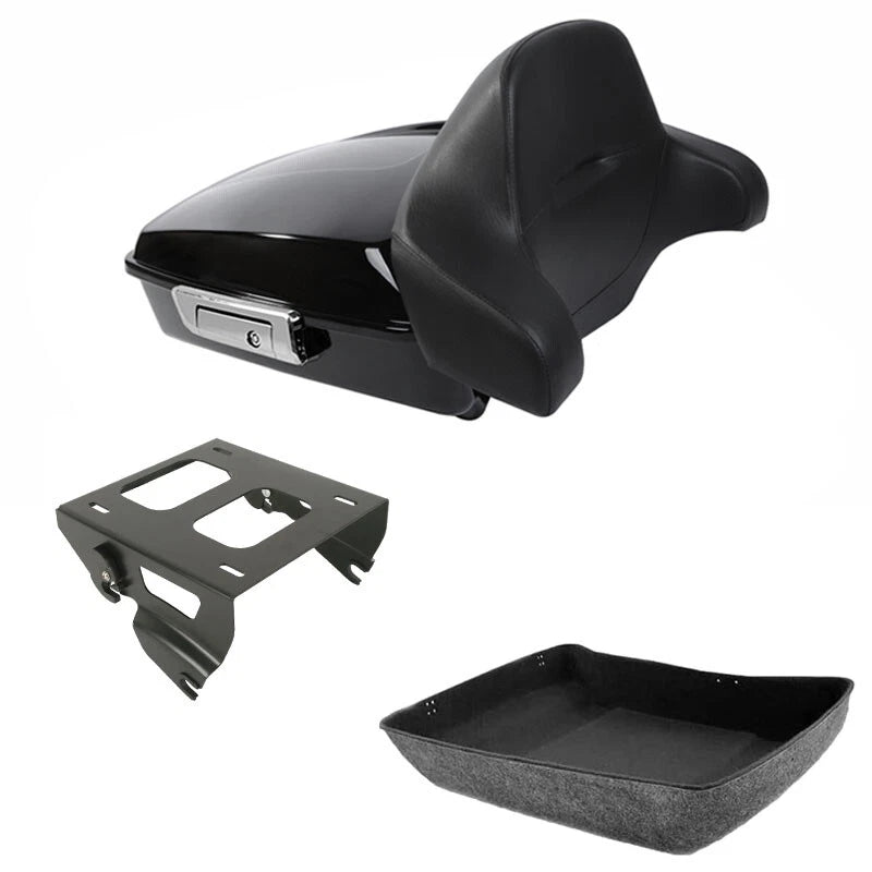 Chopped Trunk Backrest Solo Mount Rack for Harley Touring Road Glide (2014–2026)