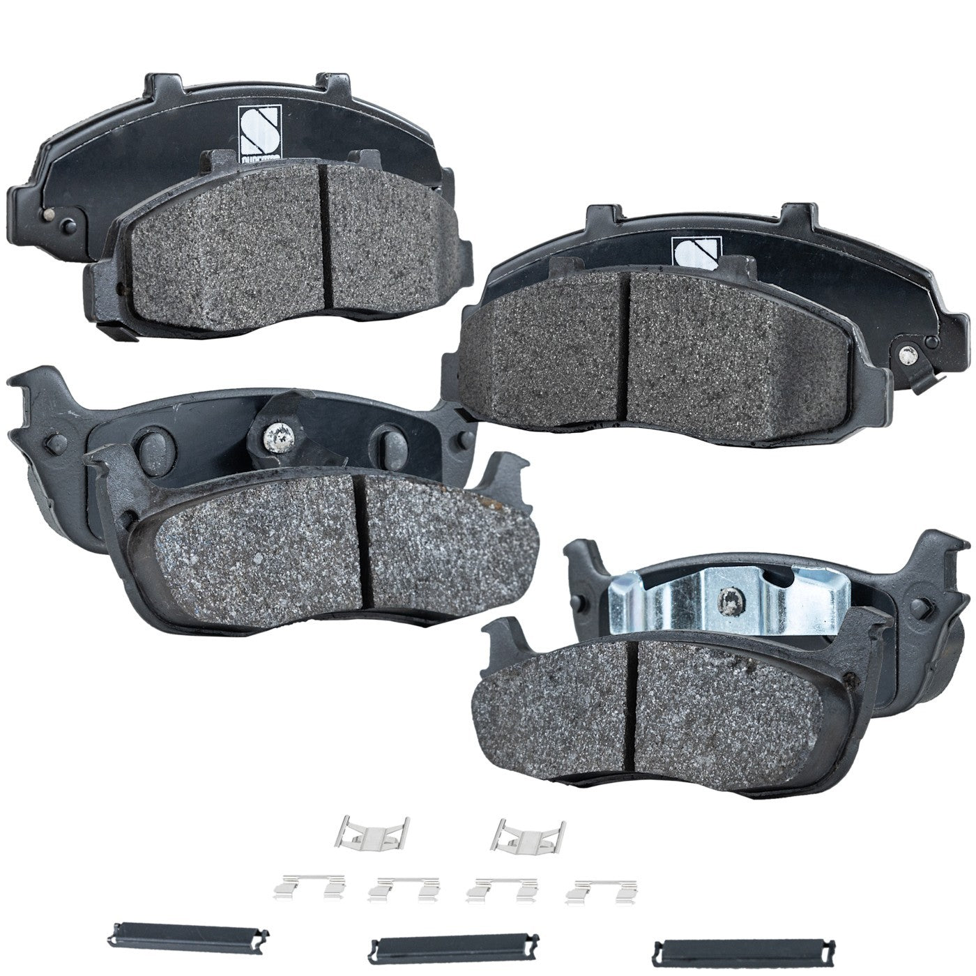 Set of 4 Semi-Metallic Brake Pads for Ford F-150 4WD
