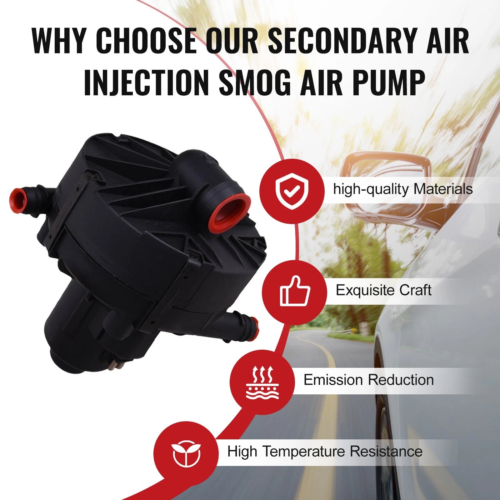 Secondary Air Pump for Mercedes-Benz C300 E350 SLK350 S400 ML550 (2008–2015)