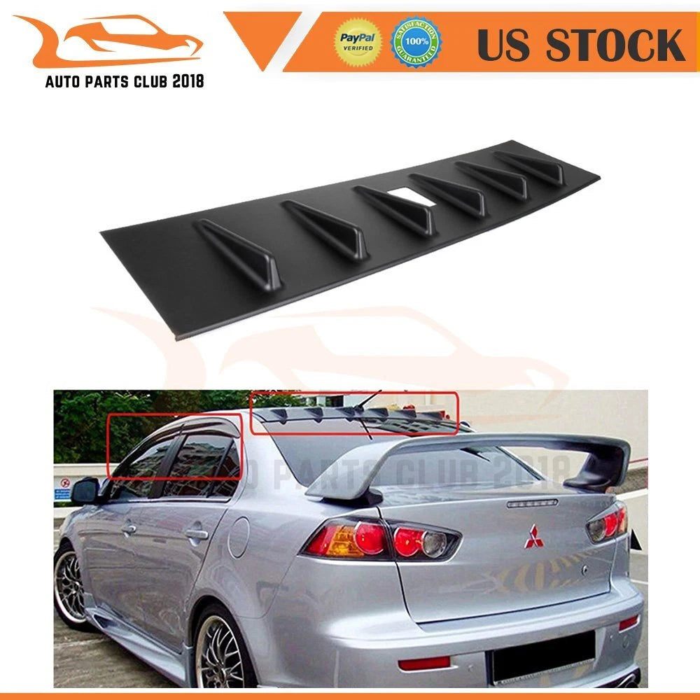 Unpainted Black Roof Shark Fin Wing Spoiler for Mitsubishi Lancer EVO (2008–2016)
