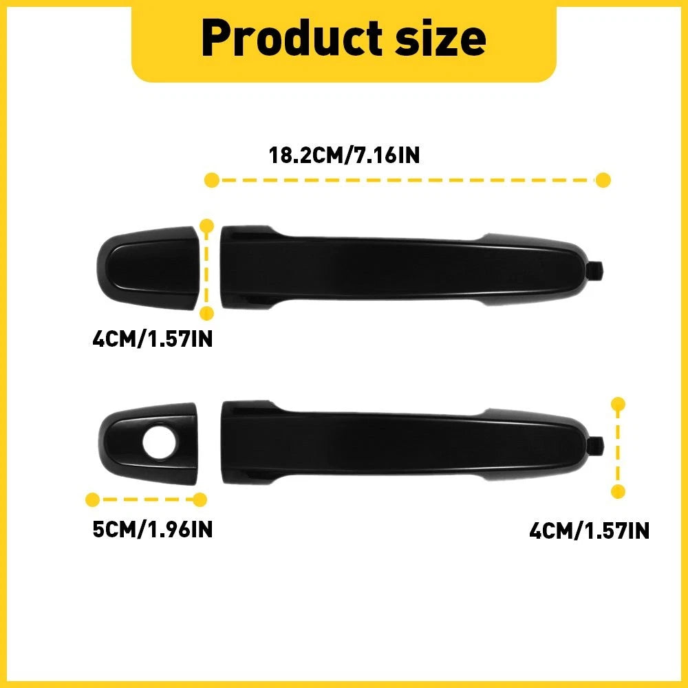 2X Exterior Door Handles for Toyota Camry (2002–2006) Black