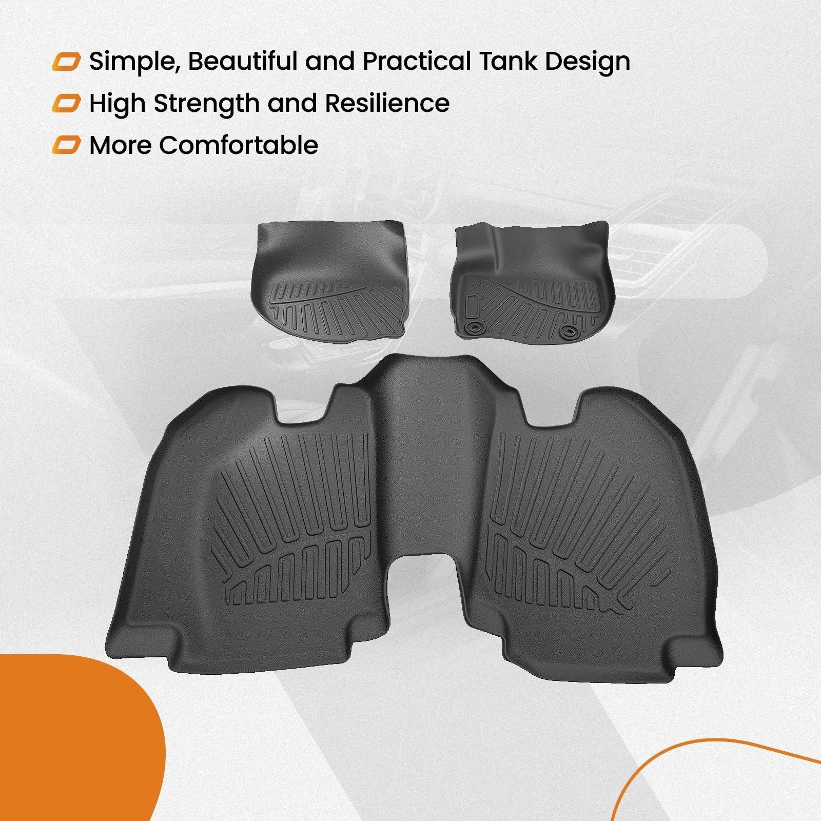 Set of 4 TPE Rubber Carpet Floor Mats for Honda HR-V (2016–2022)