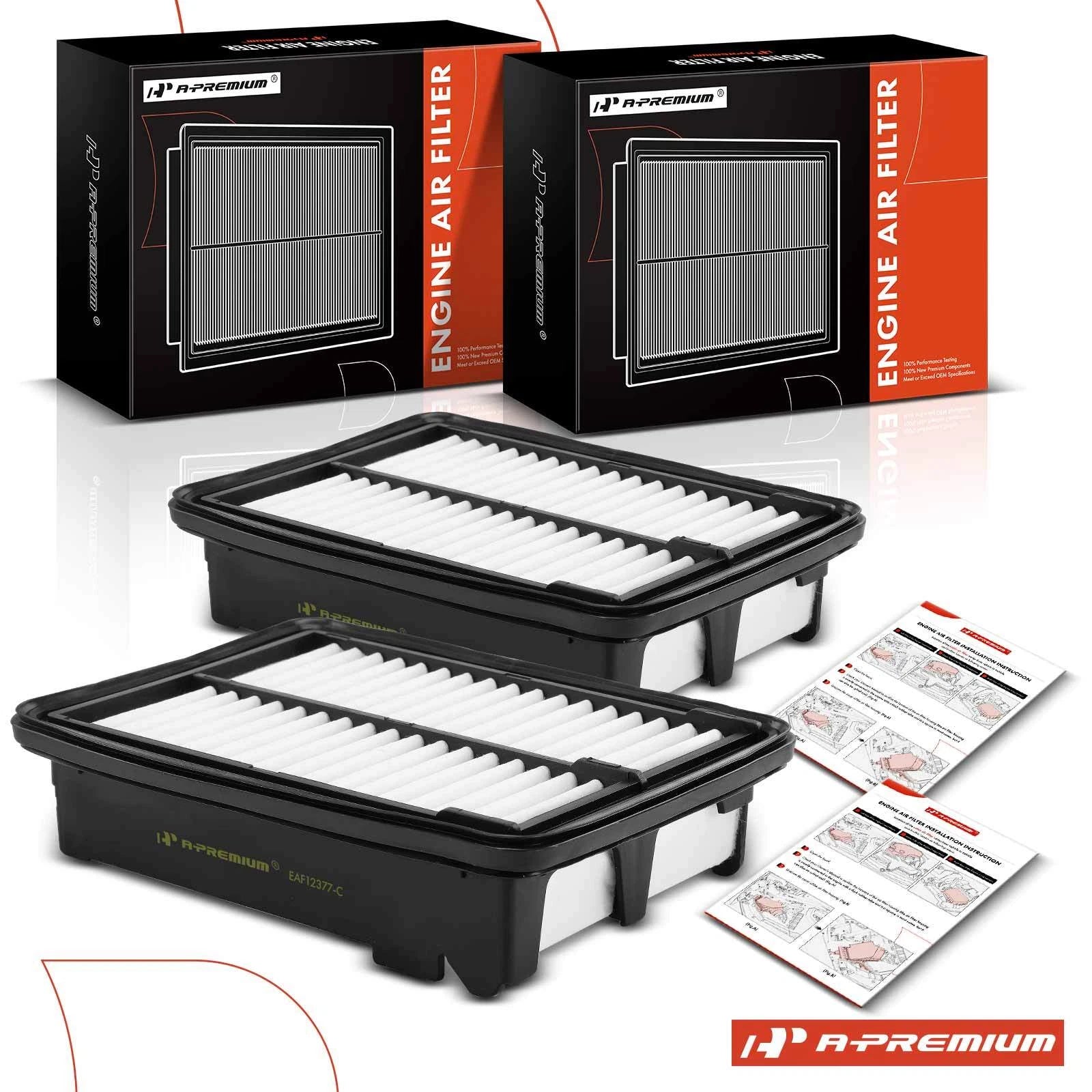 2X Engine Air Filter for Honda Fit (2015–2020)