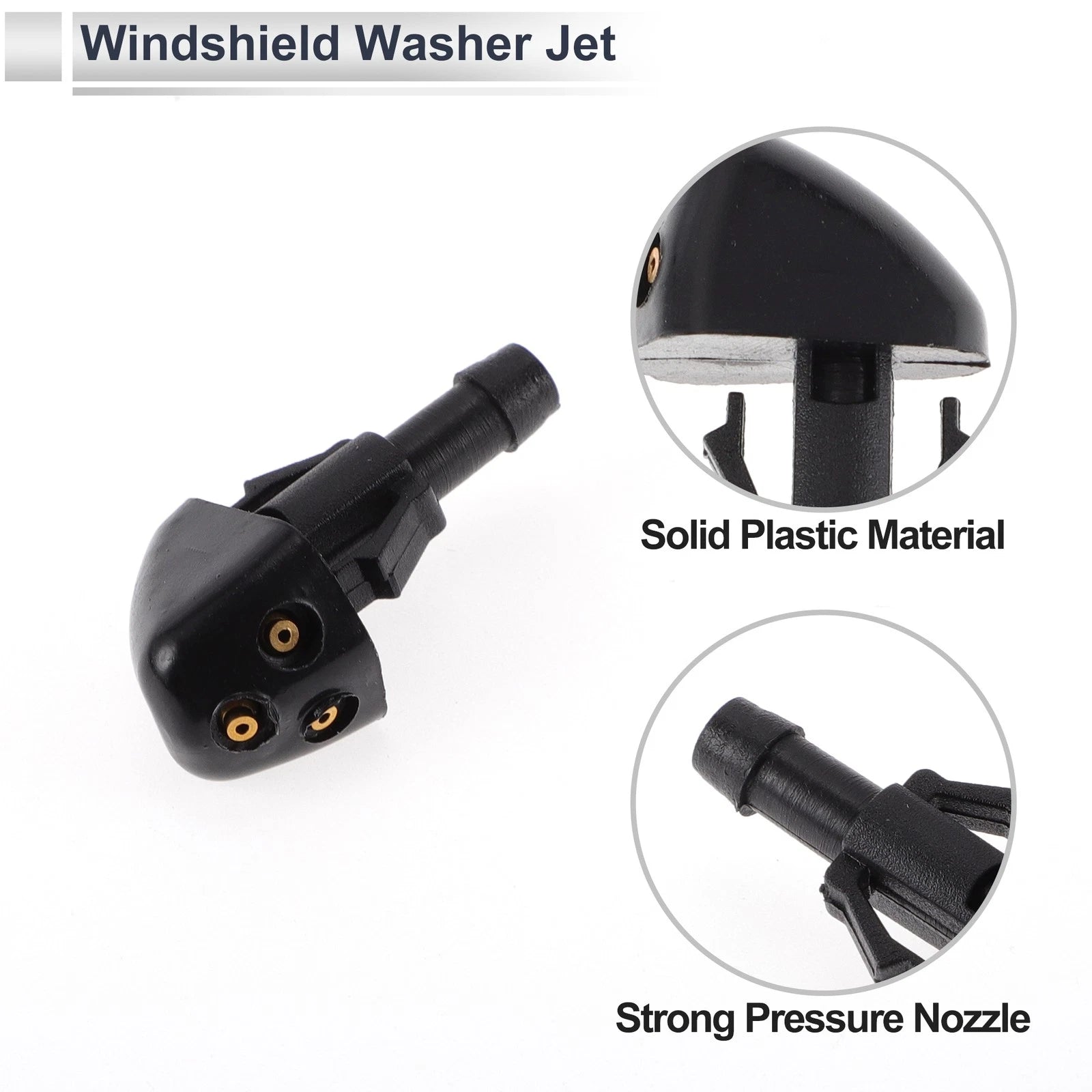 Windshield Washer Nozzle Set of 1 for Suzuki (Black)