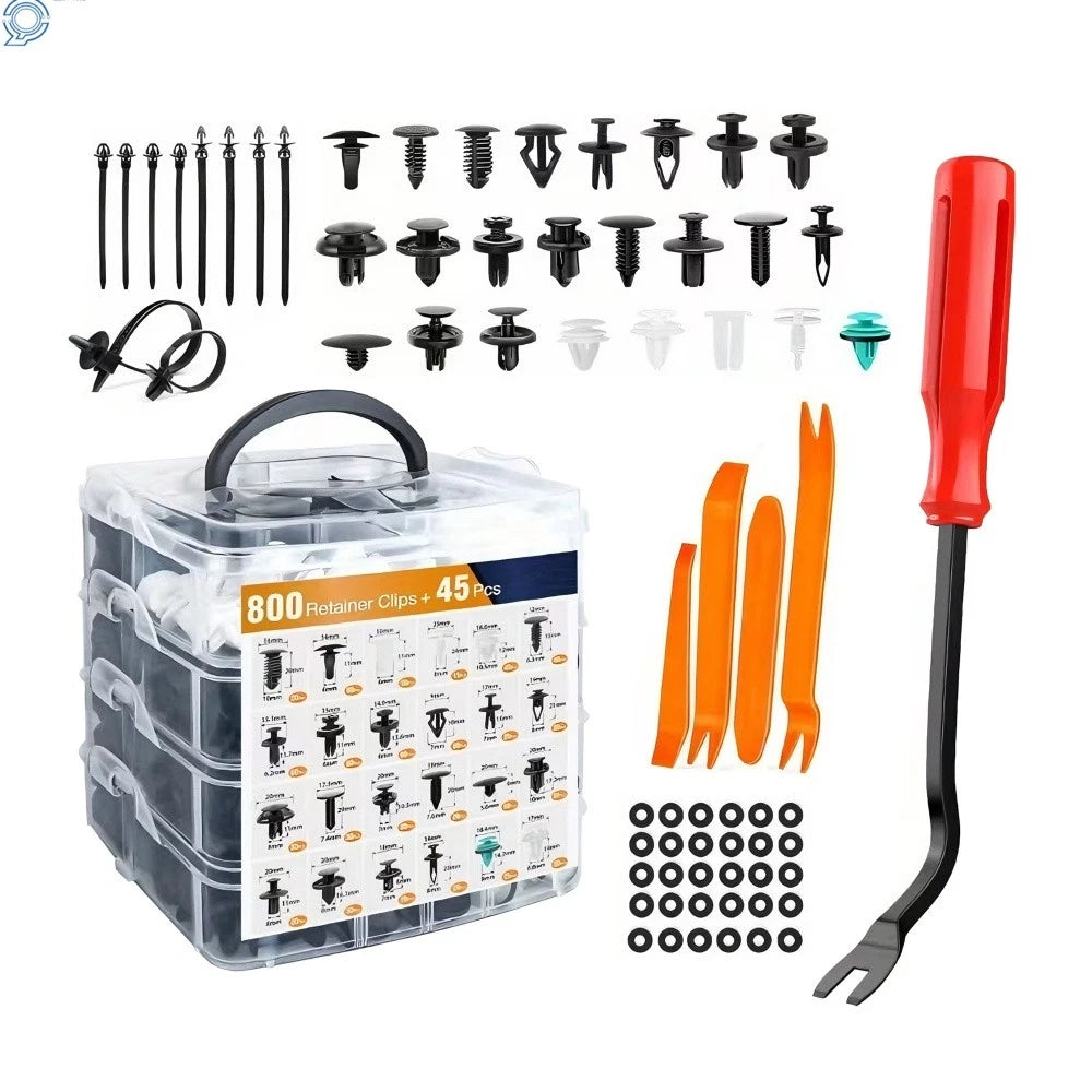 Set of 4 Car Mounting Clips for Bumper Mudguard (Universal Fit)
