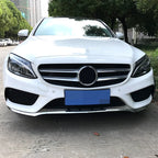 Carbon Look Front Bumper Canards for Benz C-Class AMG-Line W205 (2015–2019)