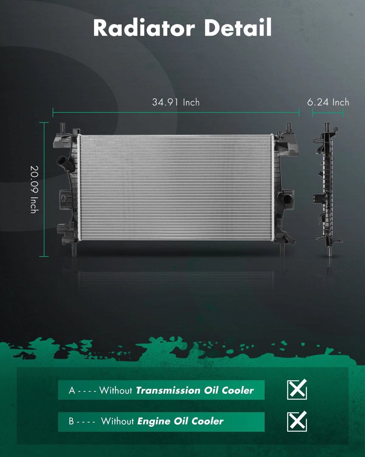 Radiator for Ford Focus SE Titanium (2012–2018) 13219