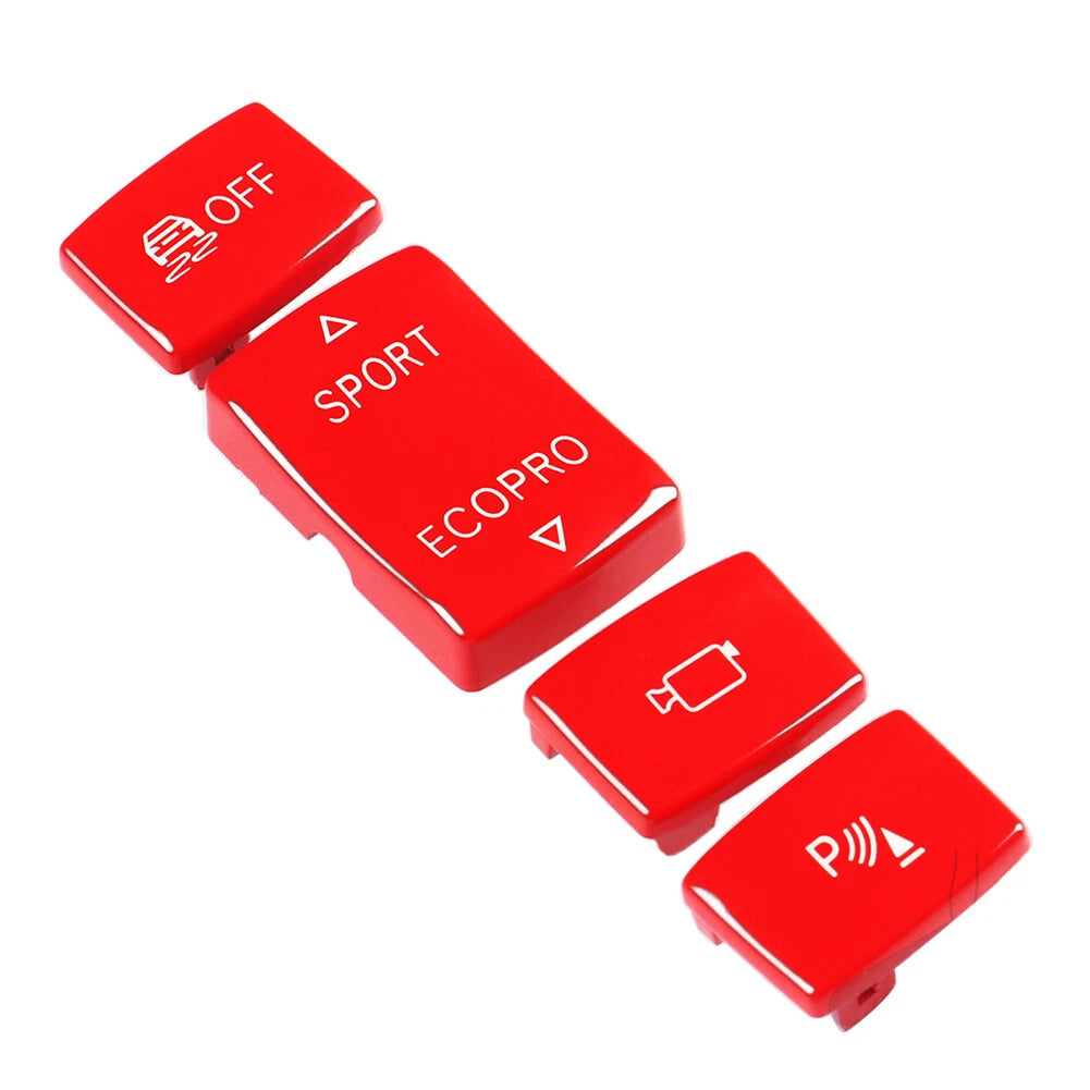 4X Red ESP Drive Mode Button Key Cover for BMW 2 Series F22 F23 (2014–2018)