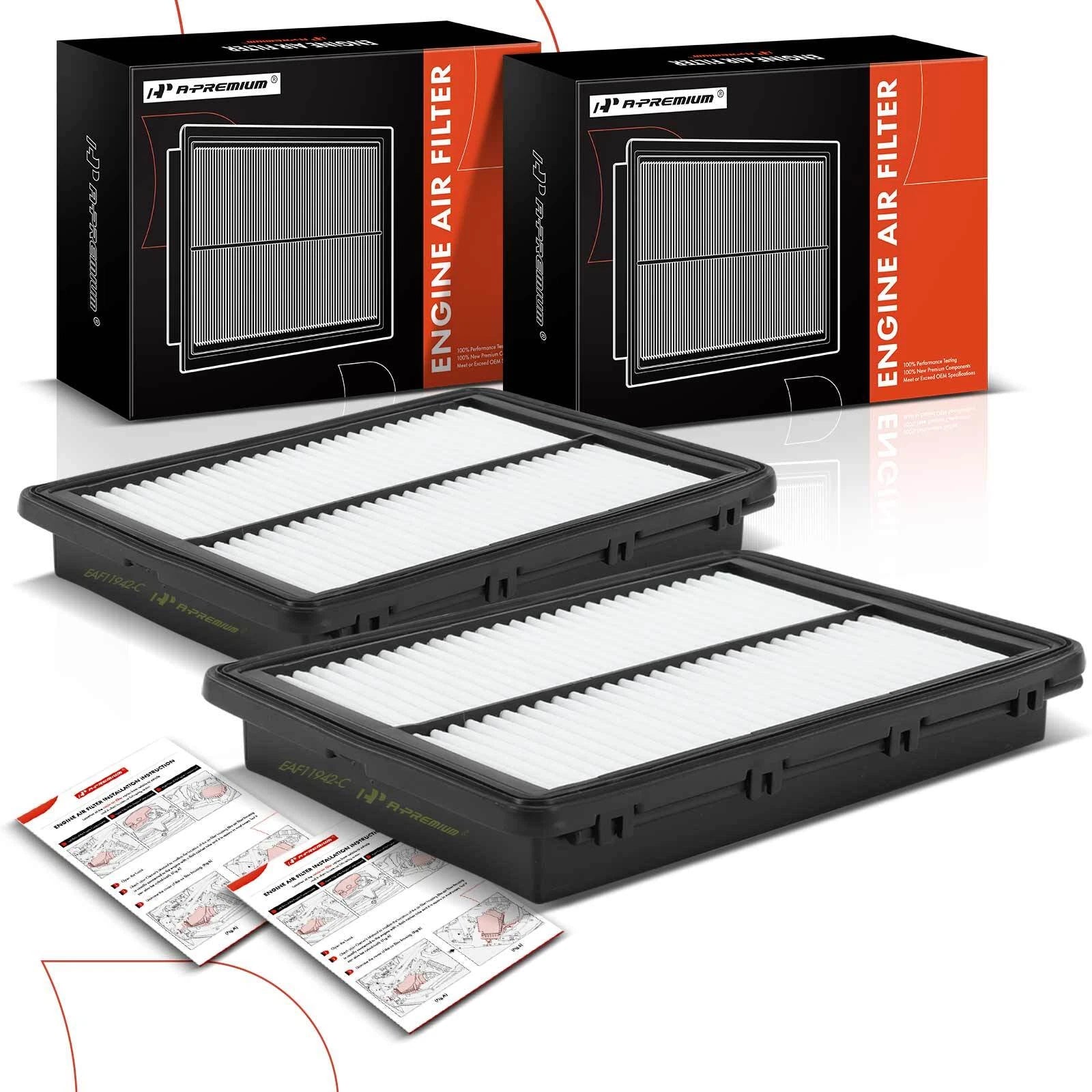 2X Engine Air Filter for Hyundai Sonata Kia Optima (2015–2019)