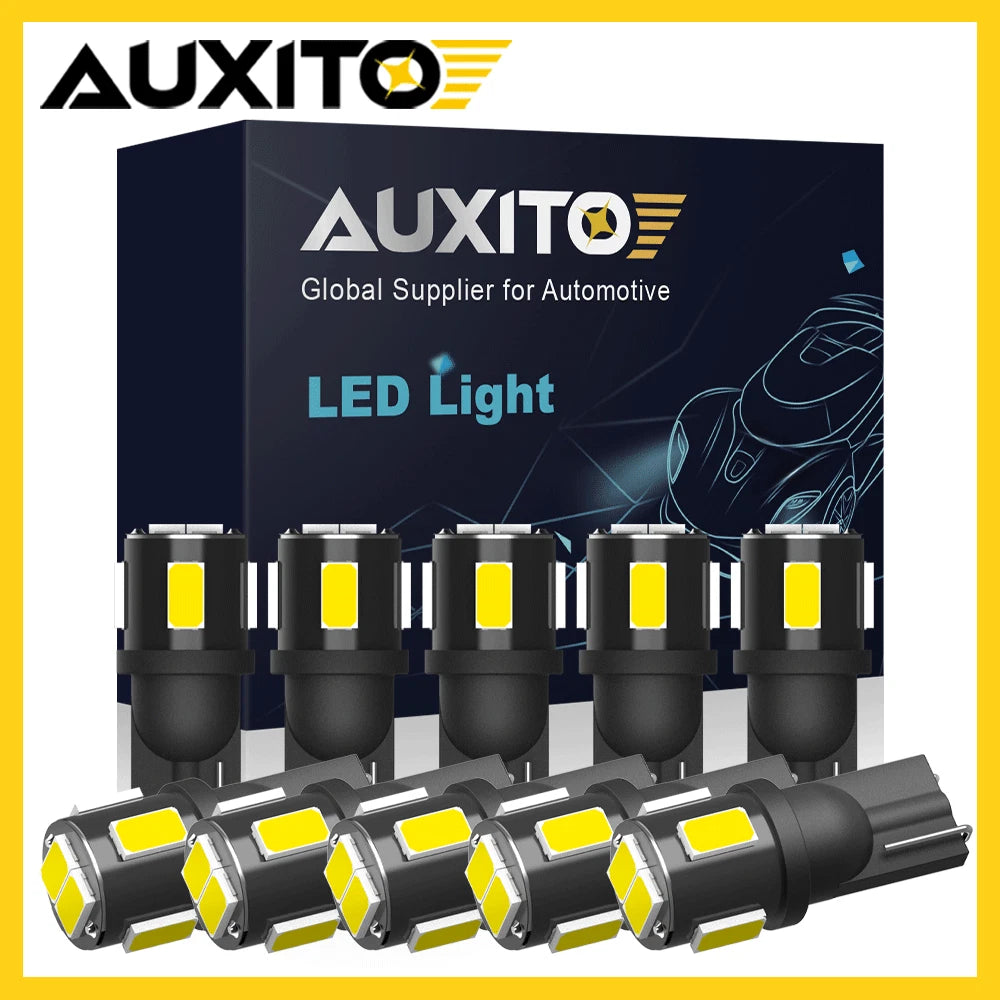 10 pcs T10 LED License Plate Light Bulbs for Universal Vehicles