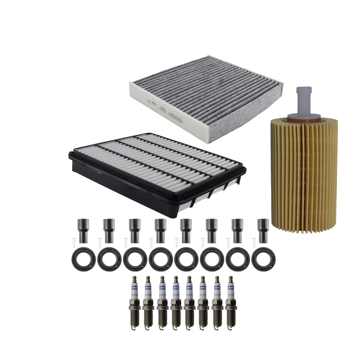 Denso Tune Up Kit (Set of 8 Spark Plugs & Boots) for Lexus LX570, Toyota Sequoia, Tundra (2007–2021)