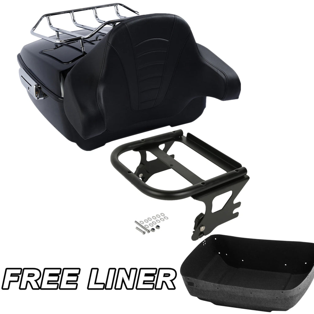 Trunk Backrest Pad Rack Mount for Harley Street Glide (1997–2008)