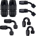 AN8 CPE Nylon Stainless Steel Braided Fuel Line for 10 Swivel Fittings (—)