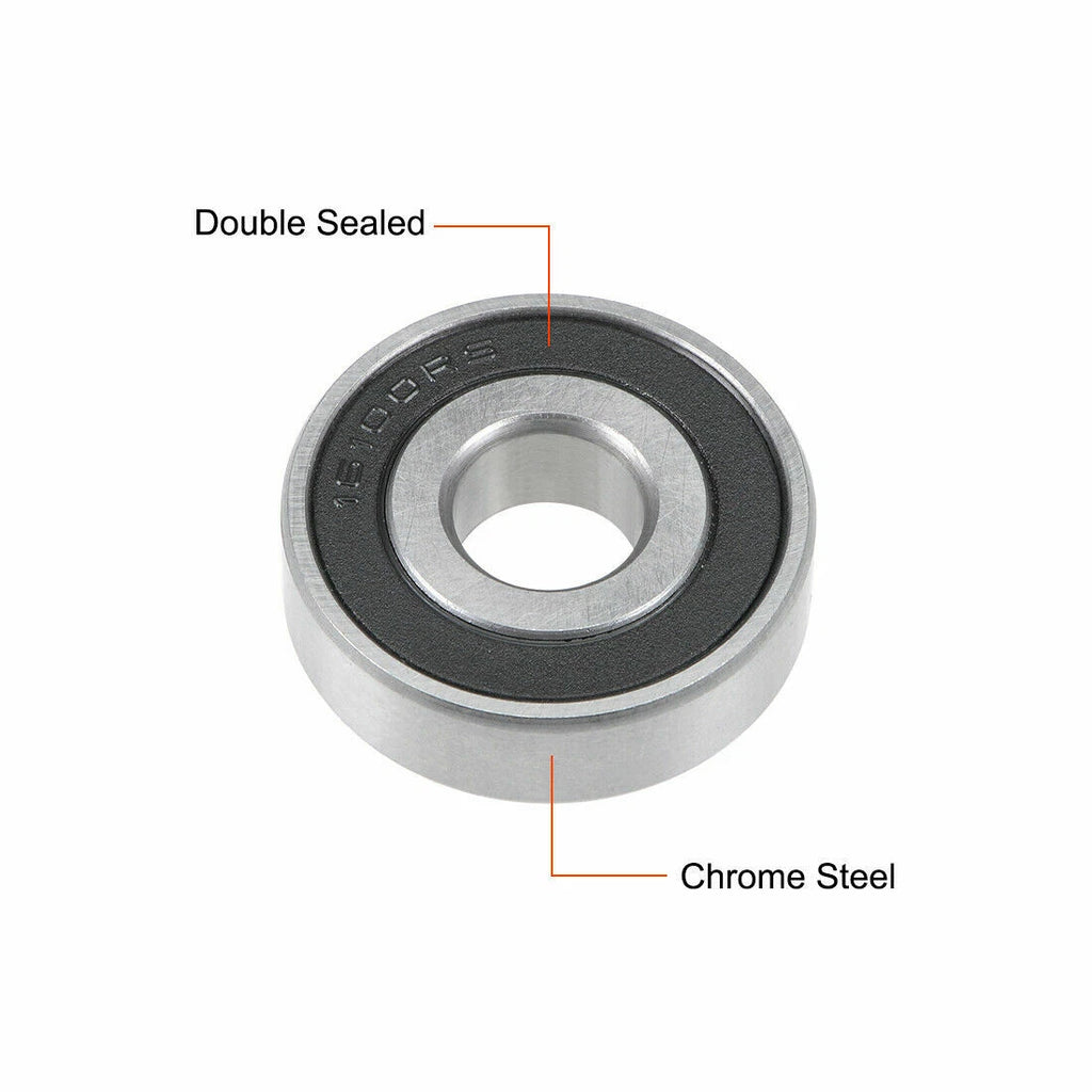 5PCS Deep Groove Ball Bearings 16100-2RS for Various Applications (10x28x8mm)