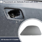 Front Left Washer Nozzle Cover Cap No. 51117332669 for BMW 535i GT (2014–2017) Grey