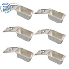 Set of 6 Stainless Steel Hotel Pans 1/3 6" Deep Non-Stick