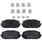 Set of 4 Disc Brake Pads for Toyota Yaris (2012–2018)