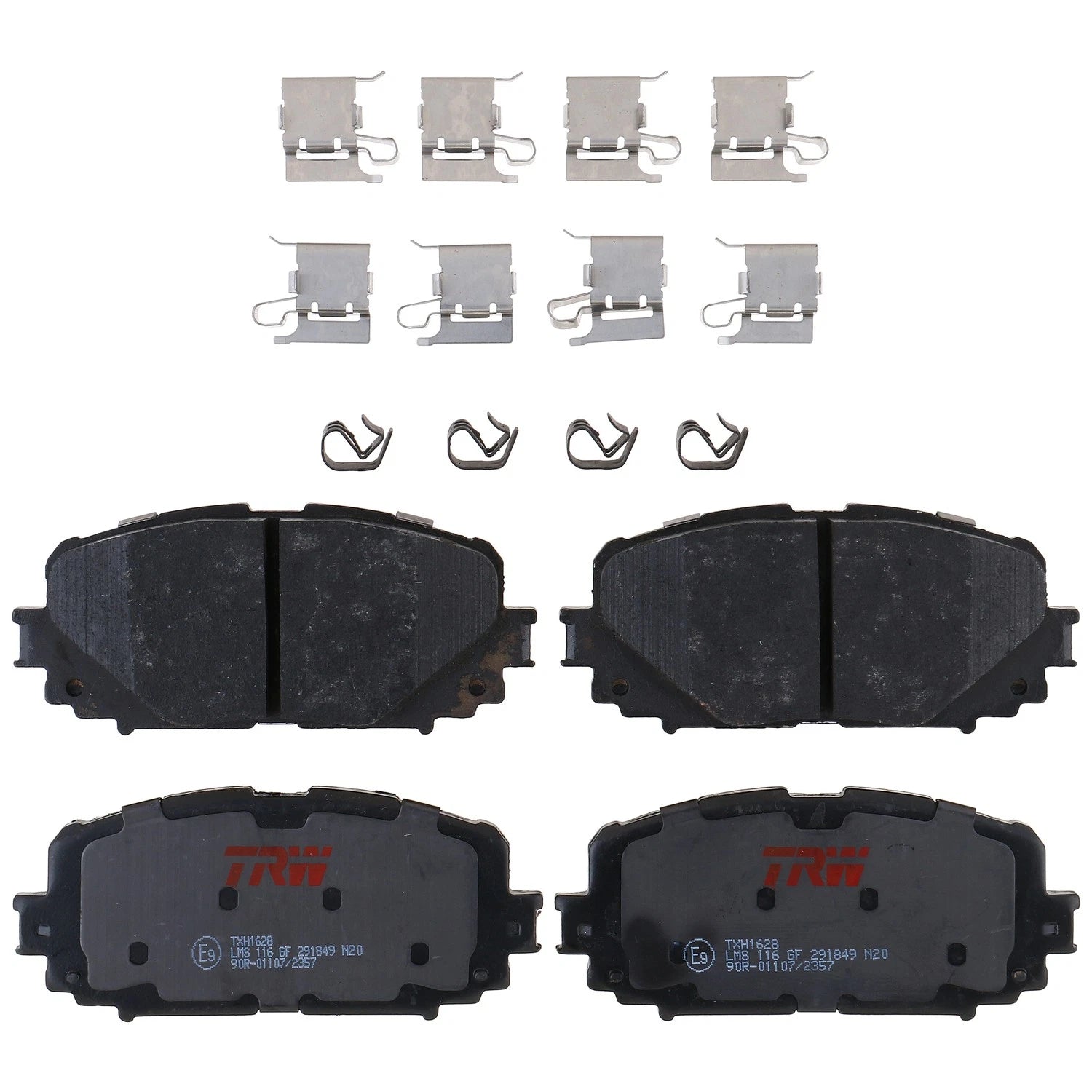 Set of 4 Disc Brake Pads for Toyota Yaris (2012–2018)