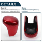 Automatic Gear Shift Knob Cover for Honda Civic (2022–2025) Carbon Fiber Red