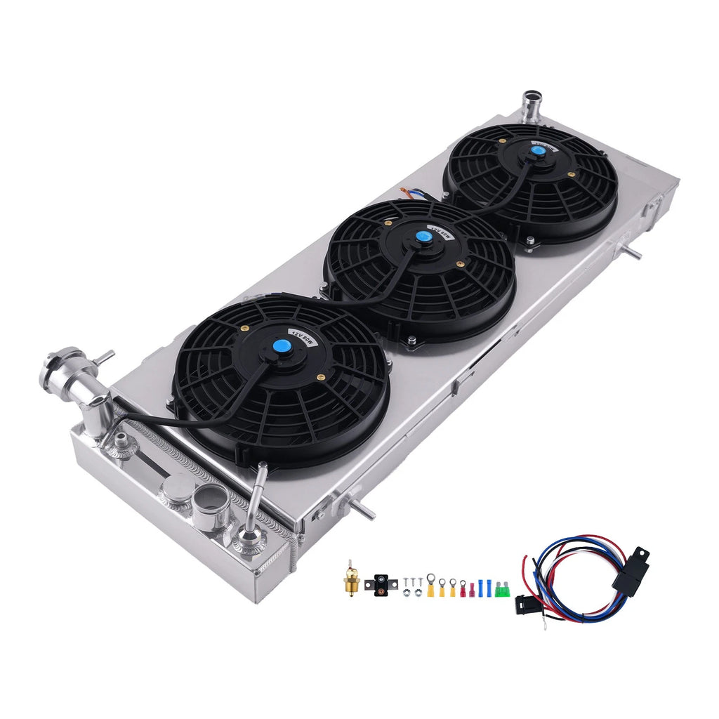 3 Row Aluminum Radiator w/ Shroud Fan for Jeep Cherokee 2.5L (1995–2000) MC1193