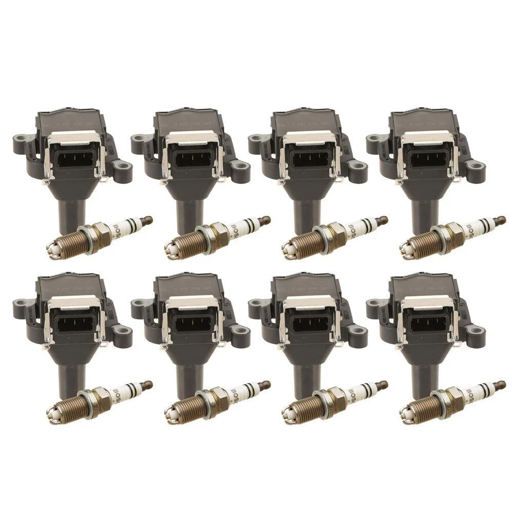 Set of 8 Ignition Coils & 8 Spark Plugs for BMW E31 E38 E39 M62 V8