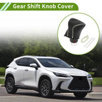 Car Gear Shift Knob Cover for Lexus ES300h 2018-2023 - Pebbled Black Beige