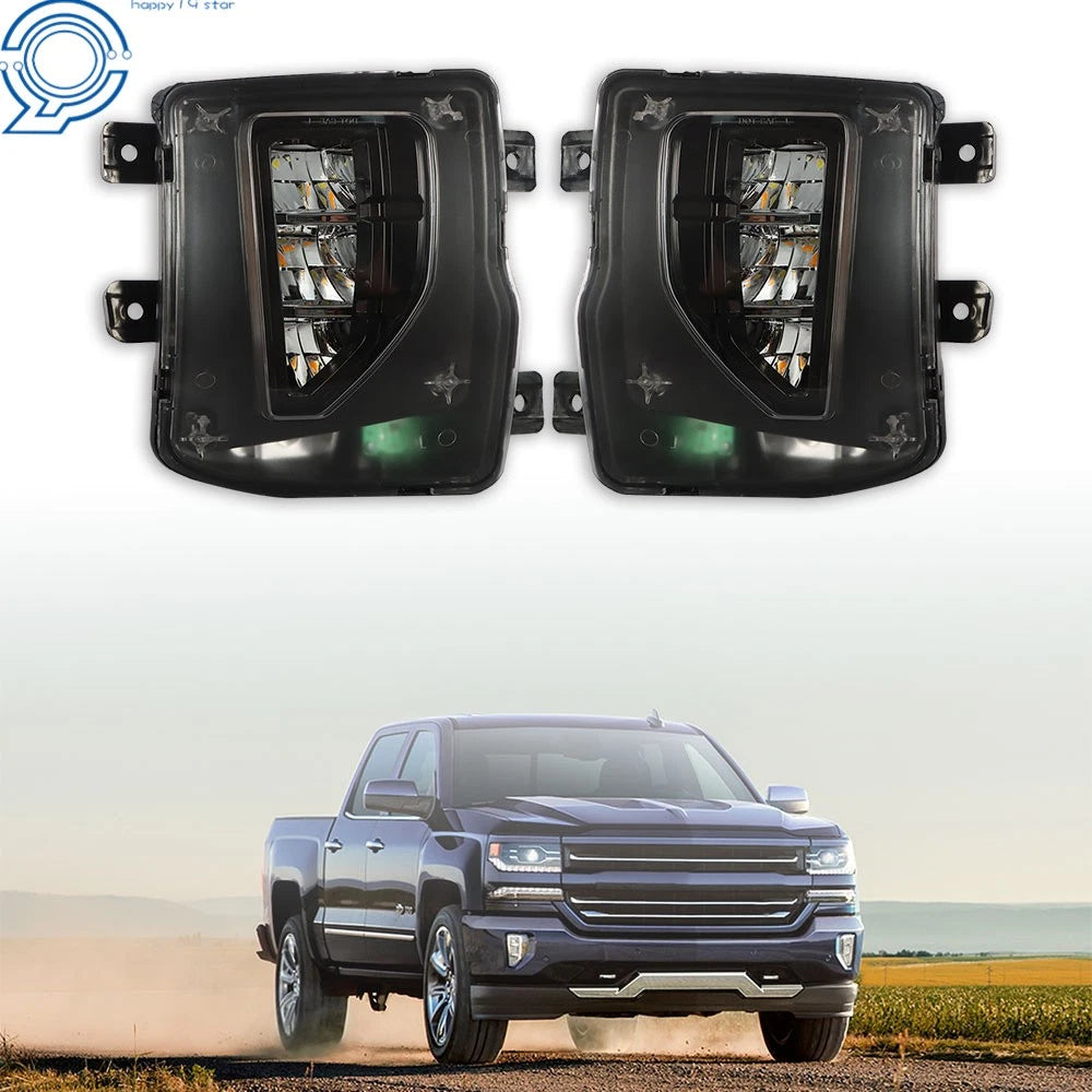 Set of 2 Fog Lights for Chevy Silverado (2016-2018)