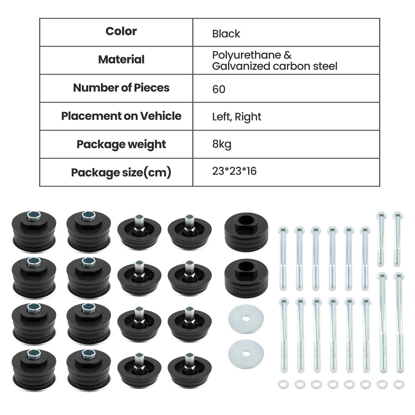 Body Mount Bushing Kit for Ford F250 F350 Super Duty