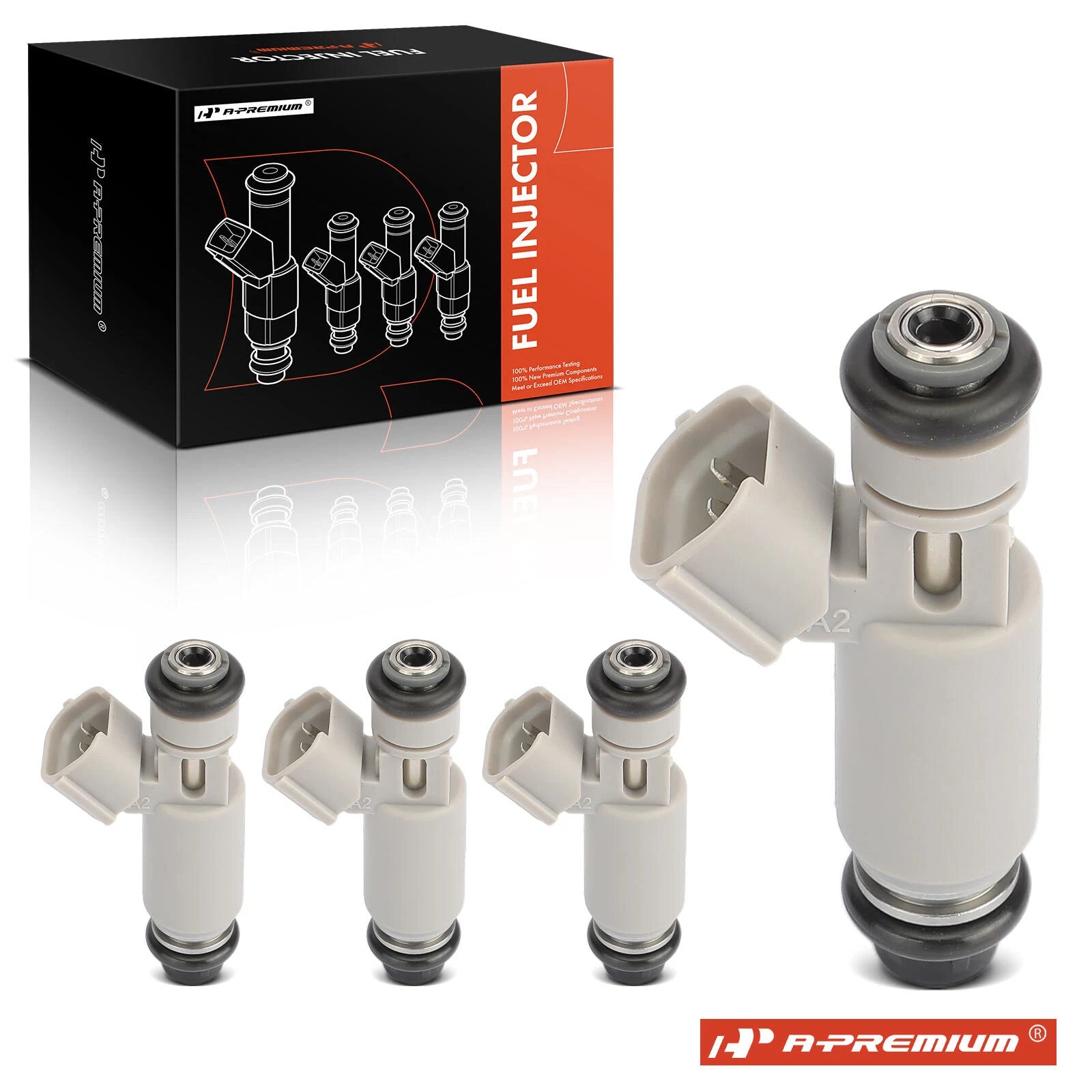 Set of 4 Fuel Injectors for Hyundai Elantra (2007–2008) Kia Spectra (2007–2008)