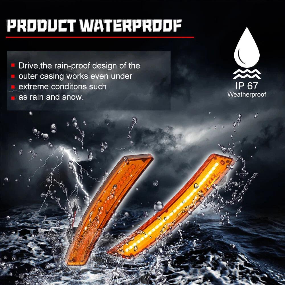 2X Front Side Marker Amber LED Light for MINI Cooper (2007–2019)