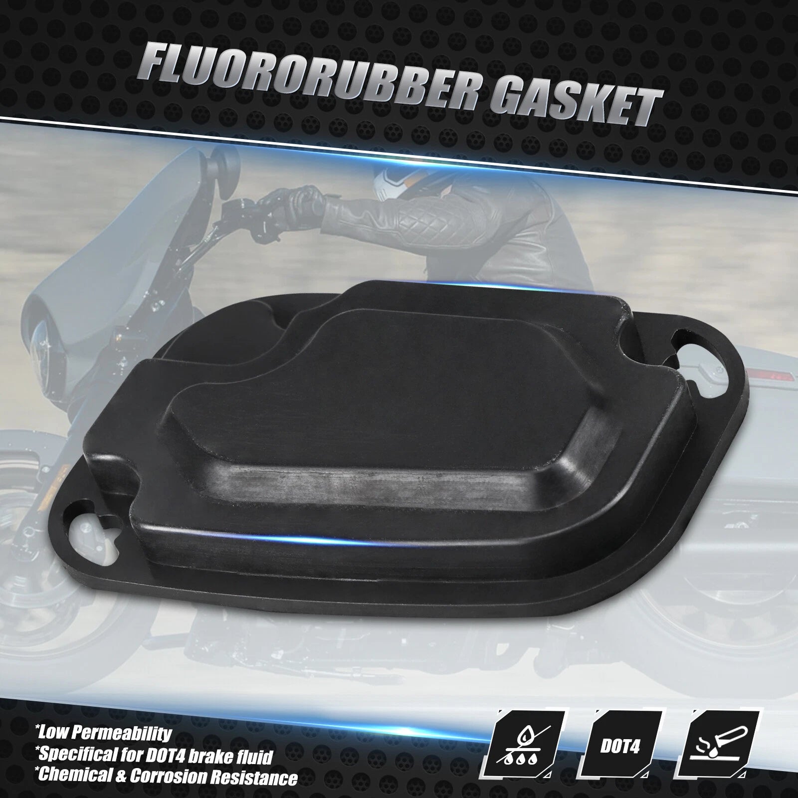 Pair Brake Clutch Reservoir Cap Cover Gaskets for Harley Street Glide (2014–2023)