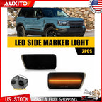 Smoked Amber LED Front Side Marker Lights Pair for Ford Bronco Sport (2021–up)