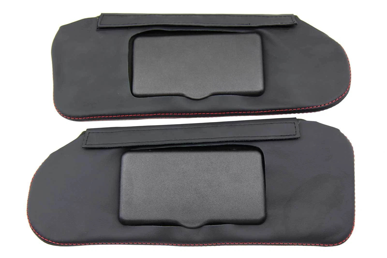 Sunvisor Covers for Camaro Firebird (1993–2002) Red Stitch Leather Synthetic