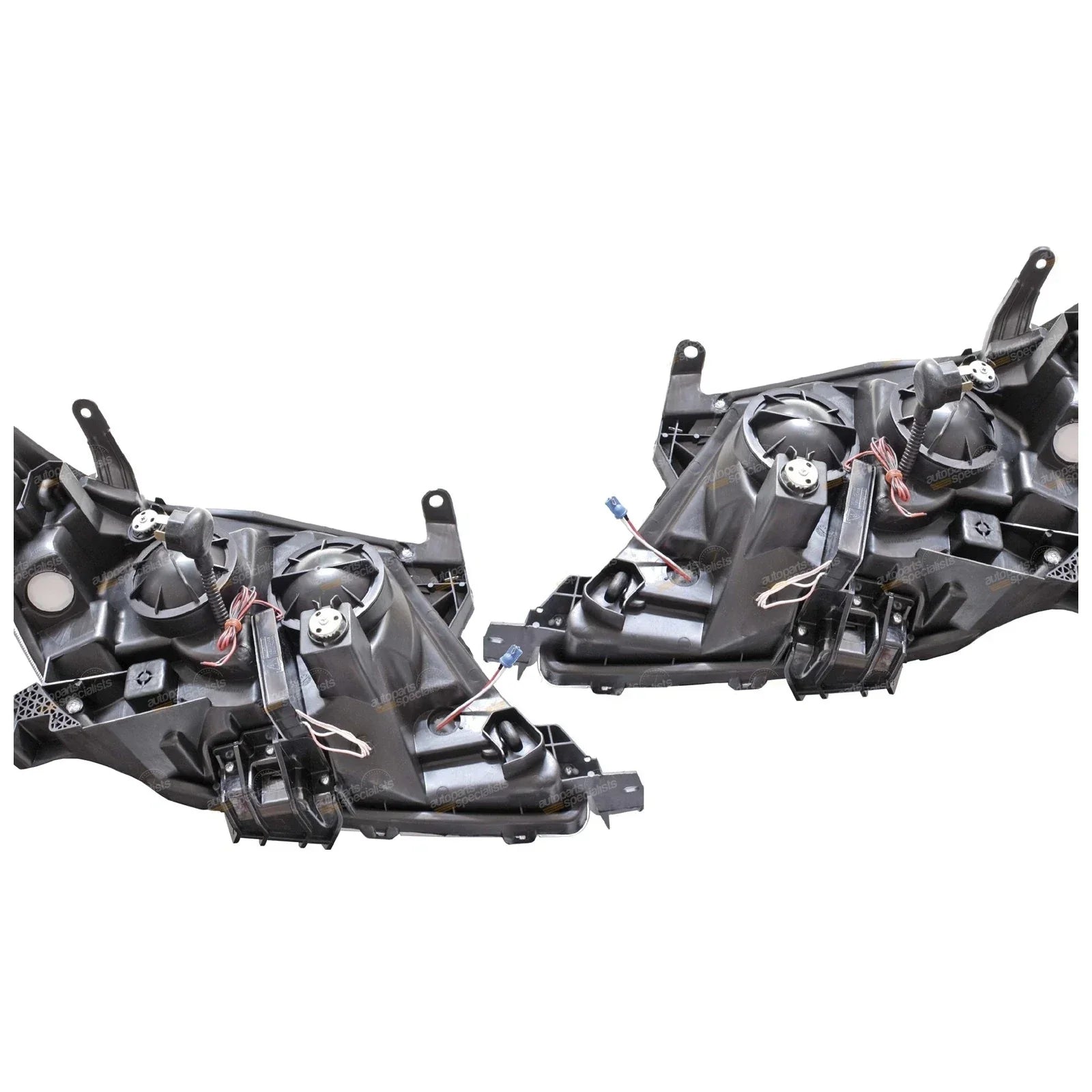 2 x LED Black Projector Headlights for Toyota Hilux (2005–2011)