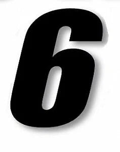 3X Number Plate Decal for One Industries (7" Black Supercross Racing)