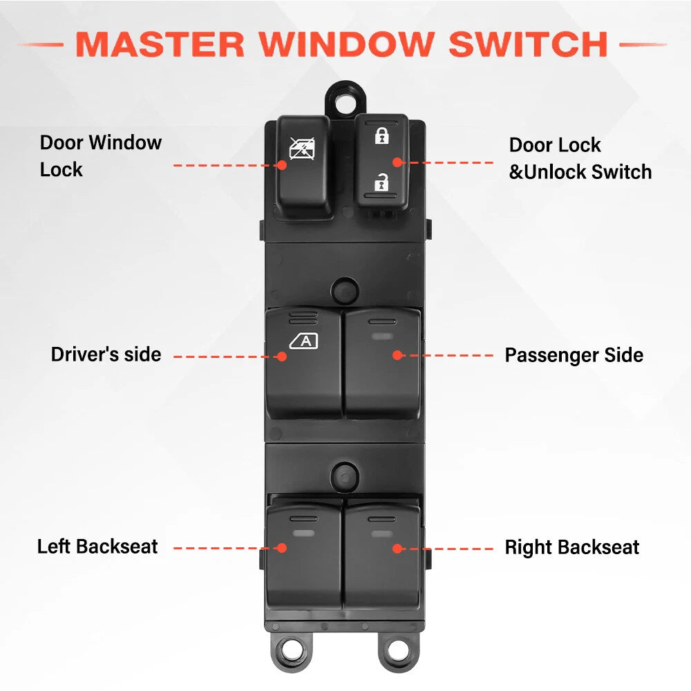 Power Window Master Control Switch for Nissan Frontier Crew Cab (2007–2019)