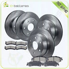 Set of 4 Brake Rotors and Ceramic Pads for GMC Safari (2003–2005) Sierra 1500 (1999–2007)