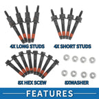 Exhaust Manifold Stud Bolt Nut Kit 24 x for Dodge Jeep