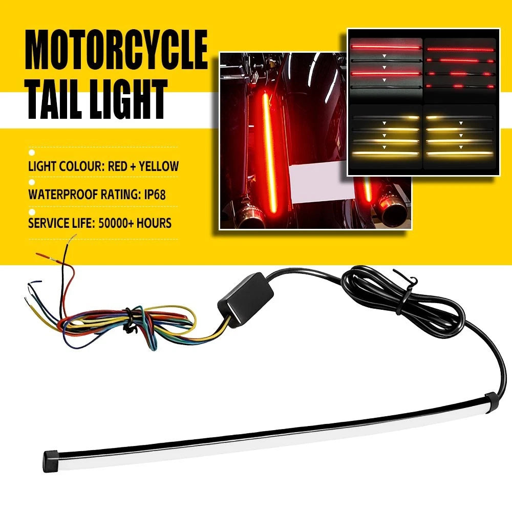 11.8" Universal Flexible Red LED Brake Turn Signal Tail Light Strip