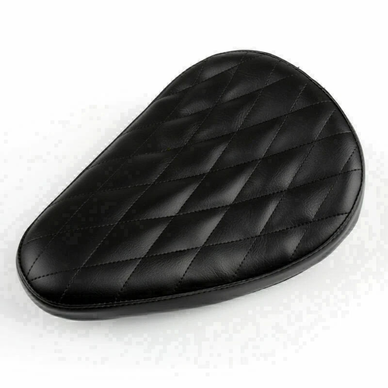 Diamond Leather Solo Saddle Seat for Chopper Bobber Custom SX CB 650 (1970–2023)