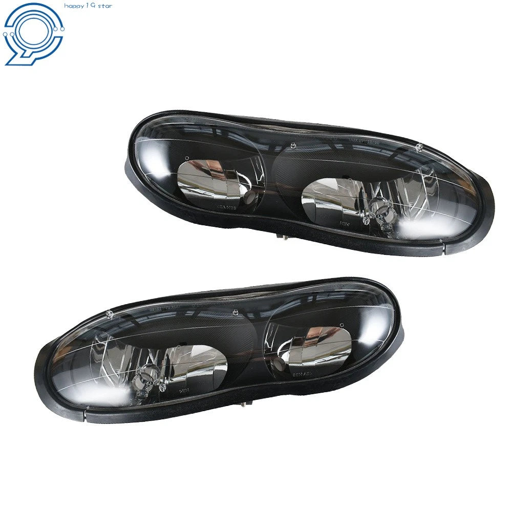 Halogen Black Headlight Pair for Chevy Camaro Z28 (1998-2002)
