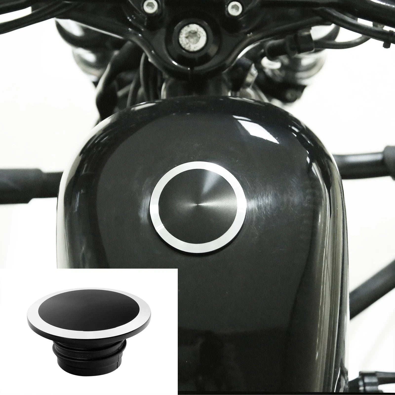 Fuel Gas Tank Cap Cover for Harley Touring Road King Freewheeler (1994–2023)